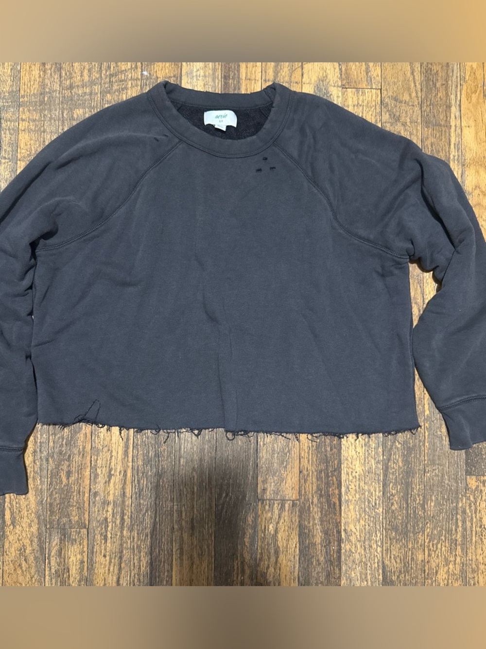 aerie Charcoal Gray Crewneck Sweatshirt